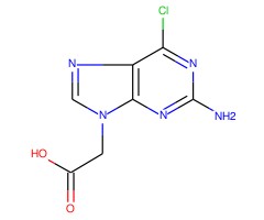 2-(2-氨基-6-氯-9H-嘌呤-9-基)乙酸图片