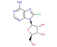 (2R,3R,4S,5R)-2-(6-氨基-8-氯-9H-嘌呤-9-基)-5-(羟甲基)四氢呋喃-3,4-二醇图片
