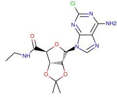6-(6-氨基-2-氯-9H-嘌呤-9-基)-N-乙基-2,2-二甲基四氢呋喃[3,4-d][1,3]二氧戊环-4-羧酰胺图片