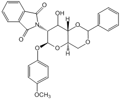 4-甲氧苯基4,6-O-苯亚甲基-2-脱氧-2-苯二甲酰亚氨基-β-D-吡喃葡萄糖苷图片