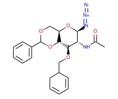 2-乙酰氨基-3-O-苄基-4,6-O-苯亚甲基-2-脱氧-β-D-吡喃葡萄糖基叠氮化物图片
