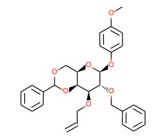 4-甲氧苯基-3-O-烯丙基-2-O-苄基-4,6-O-苯亚甲基-β-D-吡喃半乳糖苷图片