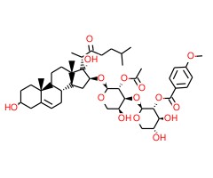 （3β，16β）-16 -  [[2-O-乙酰基-3-O- [2-O-（4-甲氧基苯甲酰基）-β-d-D-吡喃木糖基]-α-L-吡喃阿拉伯糖基]氧基]-3,17-  - 二羟基胆甾-5-烯-22-酮图片