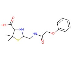 5,5-二甲基-2-((2-苯氧基乙酰氨基)甲基)噻唑烷-4-羧酸 （青霉素杂质）图片
