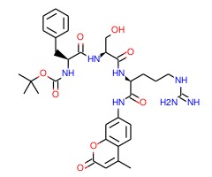 叔丁基((S)-1-(((S)-1-(((S)-5-胍基-1-((4-甲基-2-氧代-2H-色烯-7-基)胺基))-1-氧代戊烷-2-基)氨基)-3-羟基-1-氧代丙烷-2-基)氨基)-1-氧代-3-图片