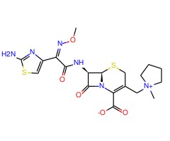 (6R,7R)-7-[(Z)-2-(2-氨基-4-噻唑基)-2-(甲氧基亚氨基)乙酰氨基]-3-[(1-甲基吡咯烷-1-鎓-1-基)甲基]-8-氧代-5-硫杂-1-氮杂双环[4.2.0]辛-2-烯-2图片