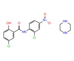 5-氯-N-(2-氯-4-硝基苯基)-2-羟基苯甲酰胺与哌嗪的化合物 (1:1)图片