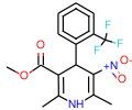 2,6-二甲基-5-硝基-4-[2-(三氟甲基)苯基]-1,4-二氢吡啶-3-甲酸甲酯图片