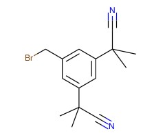 5-溴甲基-a,a,a',a'-四甲基-1,3-二乙氰基苯（阿那曲唑杂质）图片