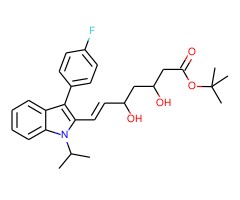 (E)-7-[3'-(4''-氟苯基)-1'-异丙基吲哚-2'-基]-3,5-二羟基-6-庚烯酸叔丁酯(氟伐他汀杂质)图片