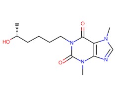 (+/-)-1-(5-羟基己基)-3,7-二甲基黄嘌呤图片