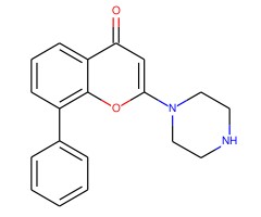 8-苯基-2-(1-哌嗪基)-4H-1-苯并吡喃-4-酮图片