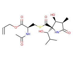N-乙酰基-S-((3S,4R)-3-羟基-2-((R)-1-羟基-2-甲基丙基)-4-甲基-5-氧代吡咯烷-2-羰基)-L-半胱氨酸烯丙酯图片