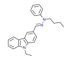 9-乙基咔唑-3-甲醛 N-丁基-N-苯腙图片