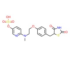 6-((2-(4-((2,4-二氧噻唑啉-5-基)甲基)苯氧基)乙基)(甲基)氨基)吡啶-3-基氢硫酸盐图片