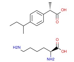 L-赖氨酸化合物与 (S)-2-(4-异丁基苯基)丙酸 (1:1)图片
