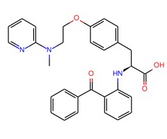 N-(2-苯甲酰基苯基)-O-[2-(甲基-2-吡啶基氨基)乙基]-L-酪氨酸图片