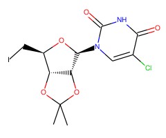 5'-脱氧-5'-碘-2',3'-O-异亚丙基-5-氯尿苷图片