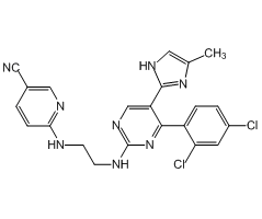 6-[2-[[4-(2,4-二氯苯基)-5-(5-甲基-2-咪唑基)-2-嘧啶基]氨基]乙氨基]-3-吡啶甲腈图片