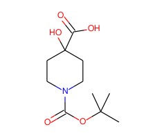 1-Boc-4-羟基哌啶-4-甲酸图片