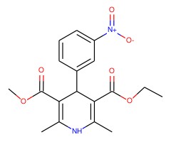 2,6-二甲基-4-(3-硝基苯基)-1,4-二氢-3,5-吡啶二甲酸甲乙酯图片