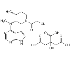 3-[(3R,4R)-4-甲基-3-[甲基(7H-吡咯并[2,3-d]嘧啶-4-基)氨基]-1-哌啶基]-3-氧代丙腈-2-羟基丙烷-1,2,3-三甲酸盐图片