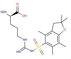 N5-[[[(2,3-二氢-2,2,4,6,7-五甲基-5-苯并呋喃)磺酰]氨基]亚氨甲基]-D-鸟氨酸图片