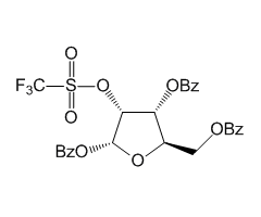 1,3,5-三-O-苯甲酰基-2-O-(三氟甲磺酰基)-α-D-呋喃核糖图片