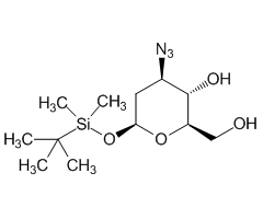 3-叠氮基-2,3-二脱氧-1-O-(叔丁基二甲基甲硅烷基)-β-D-己吡喃阿拉伯糖图片