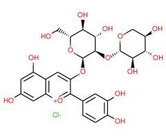 氯化矢车菊素-3-桑布双糖苷图片